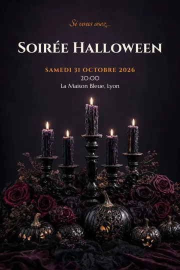 Invitation avec le modèle Soirée effrayante