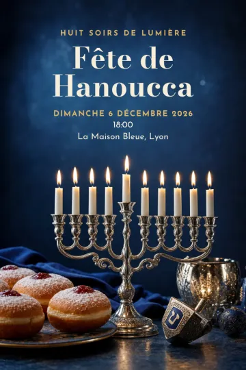 Invitation avec le modèle Hanoucca