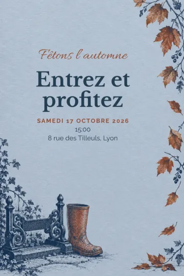 Invitation avec le modèle Fêtons l’automne