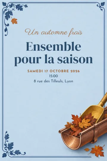 Invitation avec le modèle Un automne frais