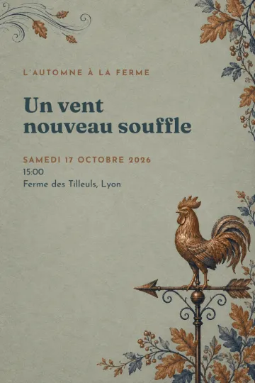 Invitation avec le modèle Vents d’automne ensemble