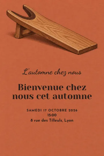 Invitation avec le modèle L'automne chez nous