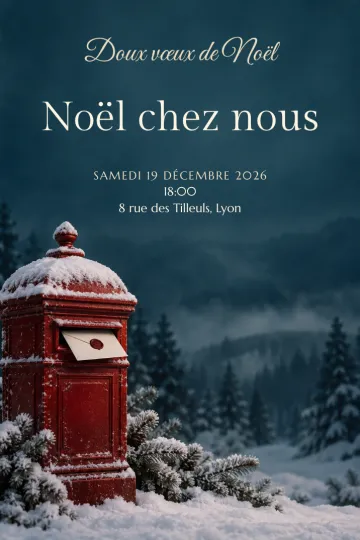Invitation avec le modèle De doux messages