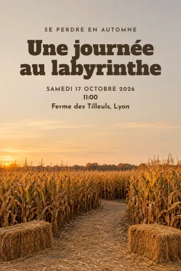 Invitation avec le modèle Se perdre en automne
