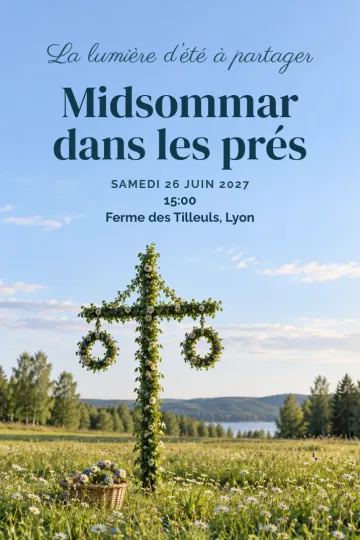 Invitation avec le modèle Le jour le plus long