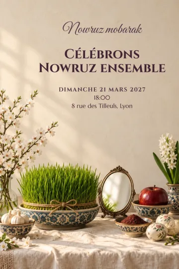 Invitation avec le modèle Un nouveau départ vert