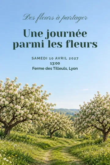 Invitation avec le modèle Des fleurs à partager