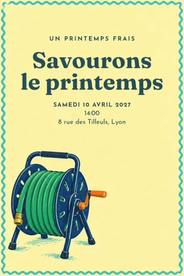 Invitation avec le modèle Printemps frais