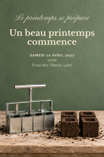 Invitation avec le modèle Le printemps se prépare