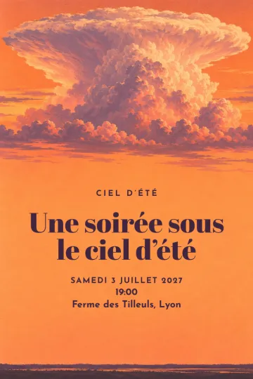 Invitation avec le modèle Ciel d'été