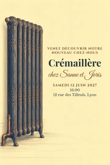 Invitation avec le modèle La chaleur de notre nouveau chez-nous