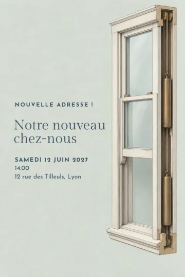 Invitation avec le modèle Une fenêtre accueillante
