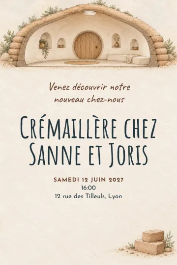 Invitation avec le modèle Maison sous dôme