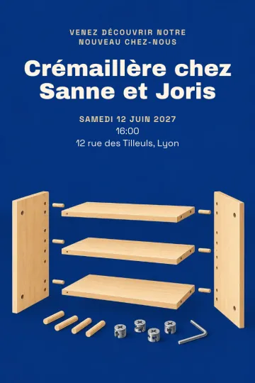 Invitation avec le modèle Construire notre foyer ensemble