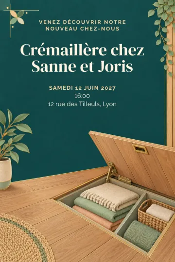 Invitation avec le modèle De l'espace sous le sol