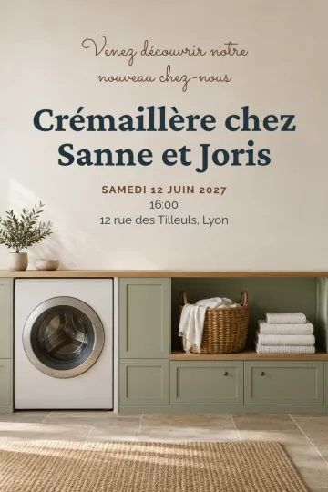 Invitation avec le modèle Lingerie de maison