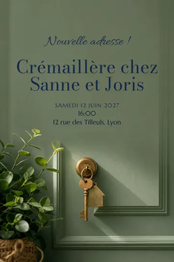 Invitation avec le modèle Nouvelle clé