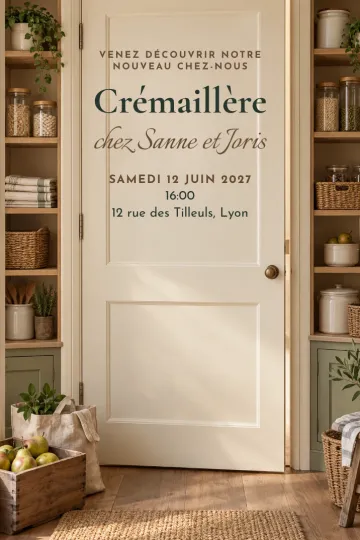 Invitation avec le modèle Le nouveau garde-manger