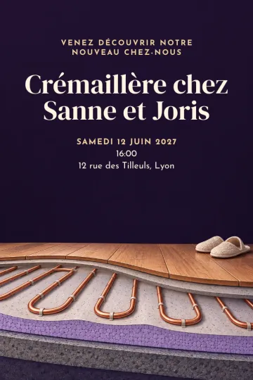Invitation avec le modèle Chaleur sous nos pieds