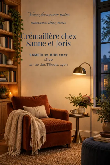 Invitation avec le modèle Coin lecture