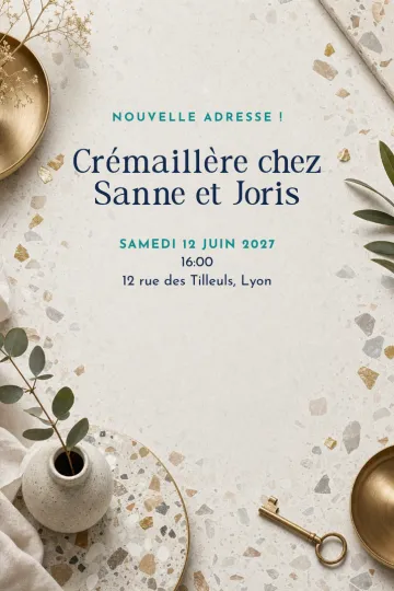 Invitation avec le modèle Terrazzo