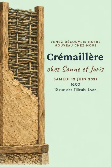 Invitation avec le modèle Une maison tressée