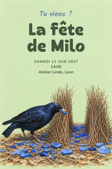 Invitation avec le modèle Trésors bleus