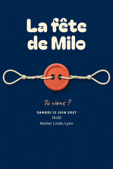 Invitation avec le modèle Jeu de cordes