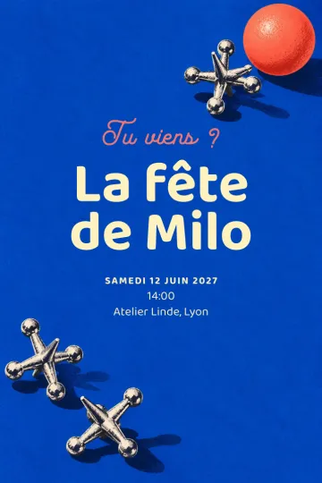 Invitation avec le modèle Fête des osselets