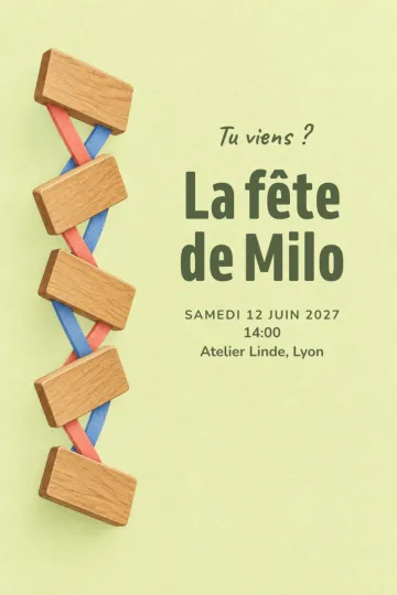 Invitation avec le modèle Échelle magique