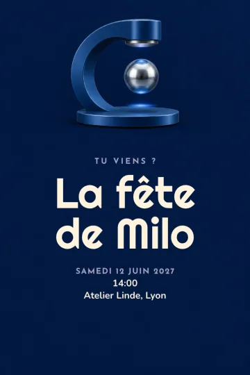 Invitation avec le modèle La sphère flottante