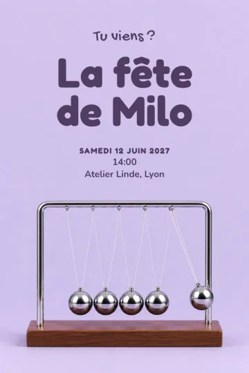 Invitation avec le modèle Clic, clic, clic