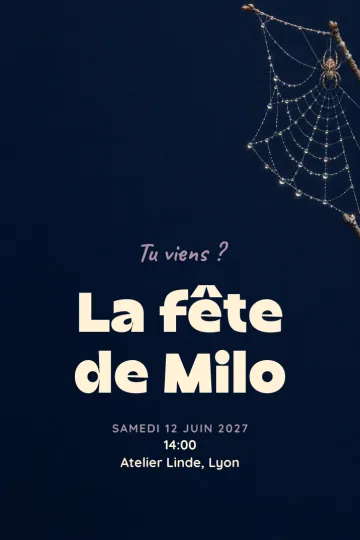 Invitation avec le modèle Fils et gouttes