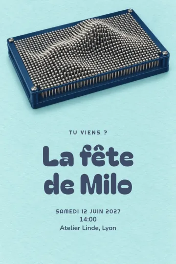 Invitation avec le modèle Les formes prennent vie