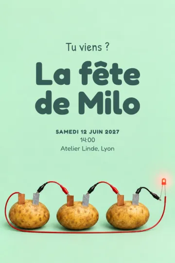 Invitation avec le modèle La petite centrale