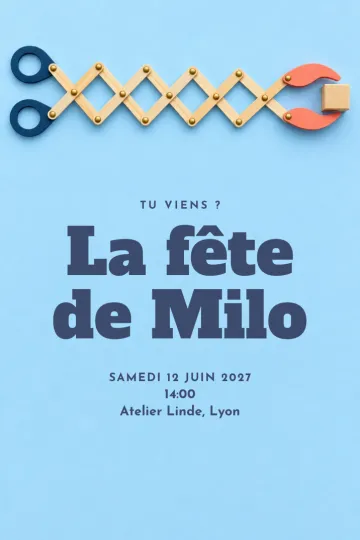 Invitation avec le modèle Attrape l’aventure