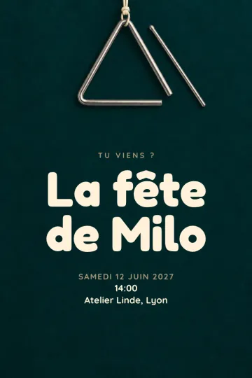 Invitation avec le modèle Ting, ting, ting