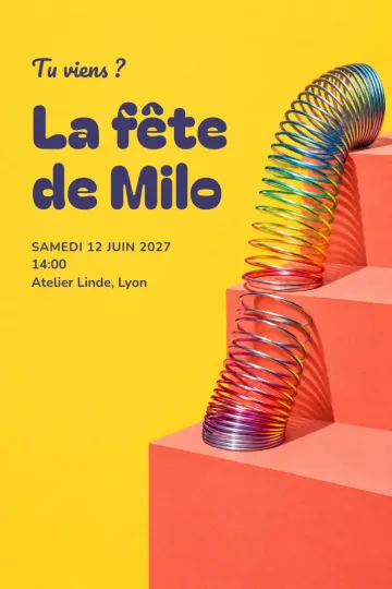 Invitation avec le modèle Ressorts joyeux