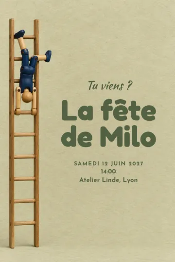 Invitation avec le modèle Une pirouette pour la fête
