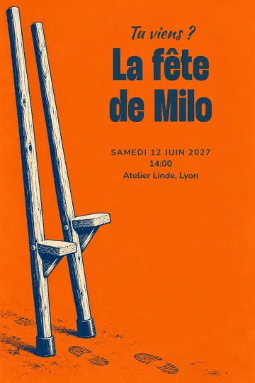 Invitation avec le modèle Fête des échasses