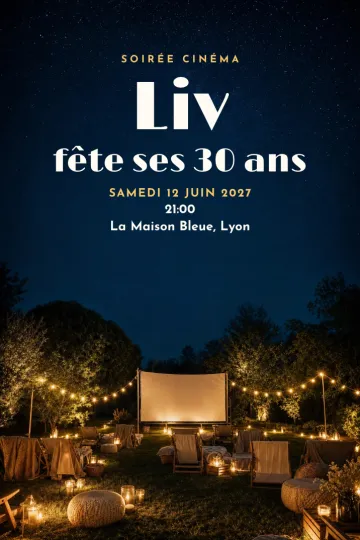 Invitation avec le modèle Cinéma sous les étoiles