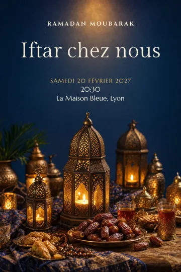Invitation avec le modèle Iftar