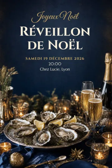 Invitation avec le modèle Réveillon