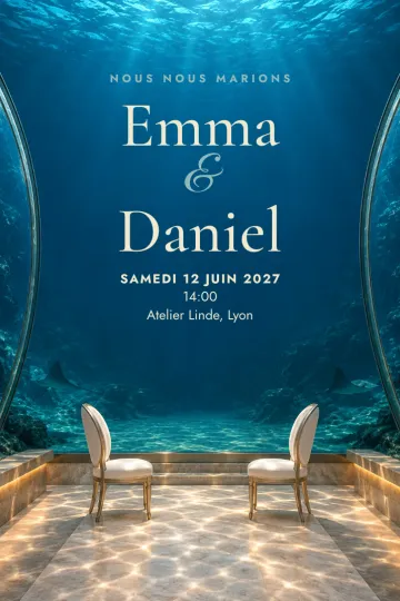 Invitation avec le modèle Vœux à l’aquarium