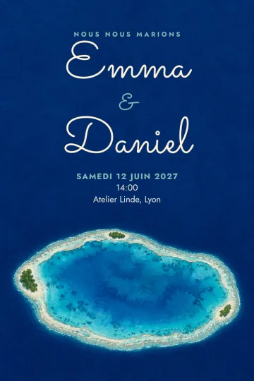 Invitation avec le modèle Notre propre île