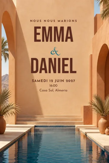 Invitation avec le modèle Modernisme du désert