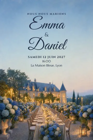 Invitation avec le modèle Jardin à la française