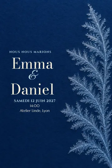 Invitation avec le modèle Une merveille d’hiver