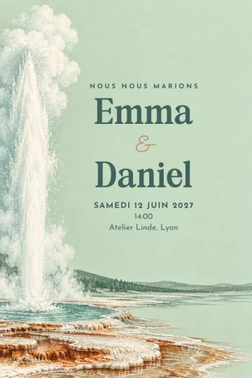 Invitation avec le modèle Une promesse vive