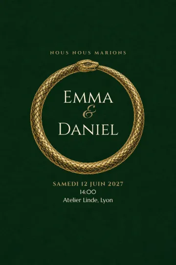 Invitation avec le modèle Sans fin